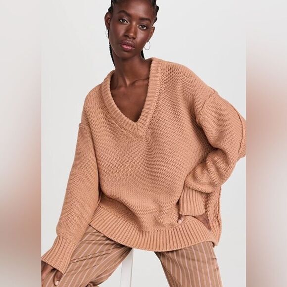 NWT Free People Alli V-Neck Sweater - Picture 2 of 10